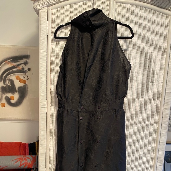 Vintage Fendi Black Rose Embroidered Formal Gown - Picture 10 of 14